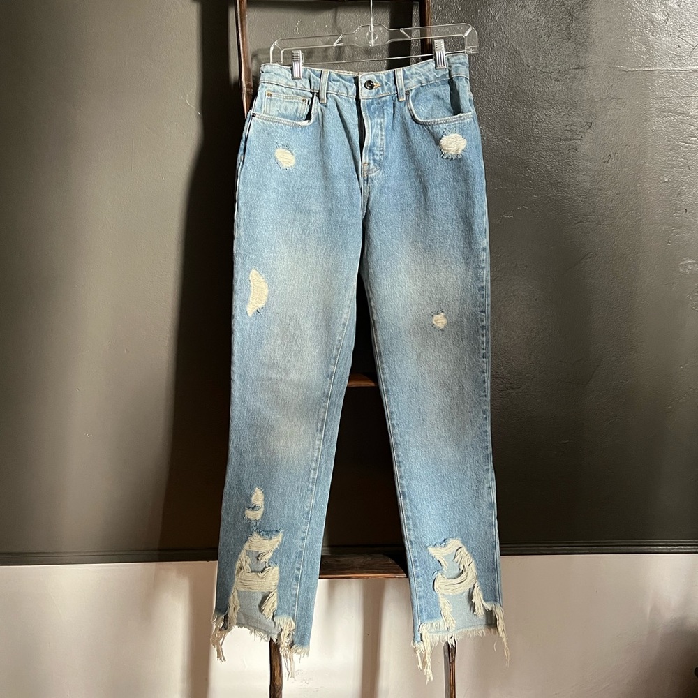 Karen Millen Hand Ripped Jeans